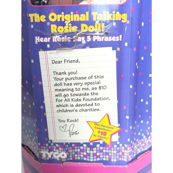 Vintage Rosie O’Donnell Talking Doll – 1990s Tyco Plush – Works! NIB Toys R Us - Picture 9 of 13